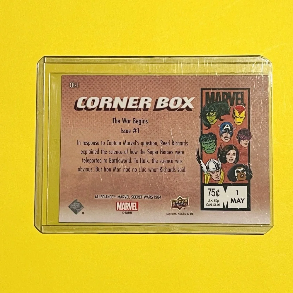 2024 Upper Deck Marvel Allegiance Secret Wars Corner Box #CB-1 Comic Covers Card